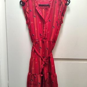 Womens small red sheer dress by H81